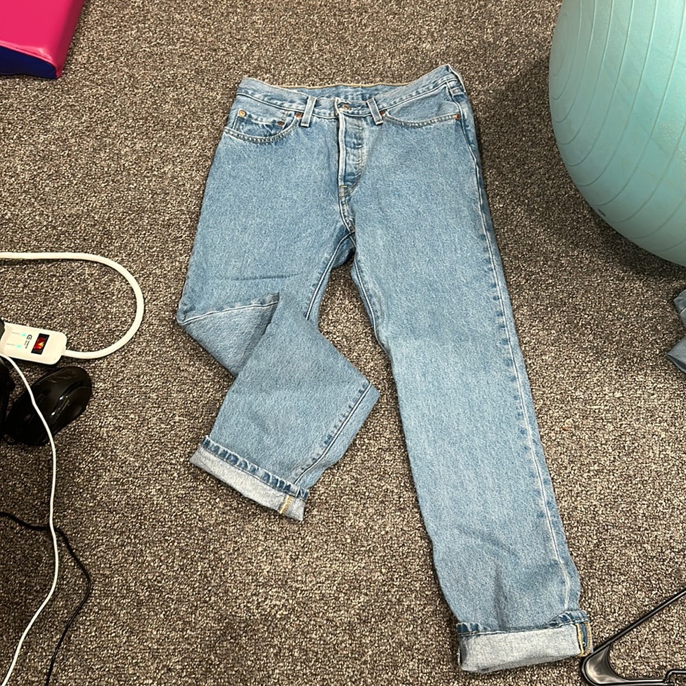 NWOT tags Levi 501 jeans. 27W. Washed/worn once, purchased directly from Levi